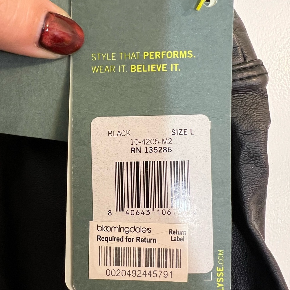 Lysse vegan faux leather leggings size L - Picture 9 of 10